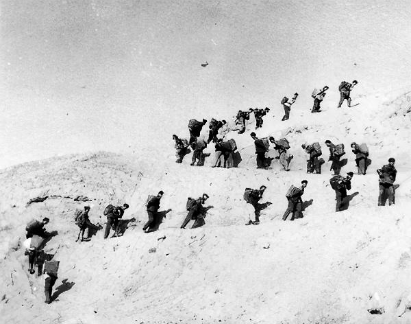 蘭州人創造的奇跡 背冰上山栽活白塔山上第一批樹苗