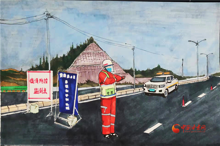 甘肅交通人提筆繪抗疫 每個熟悉的場景都是奮戰的日子
