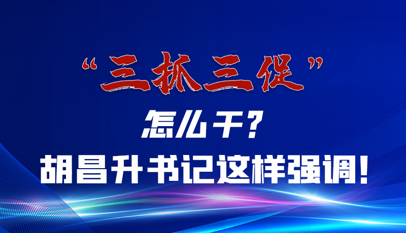圖解|“三抓三促”怎么干?胡昌升書記這樣強調!