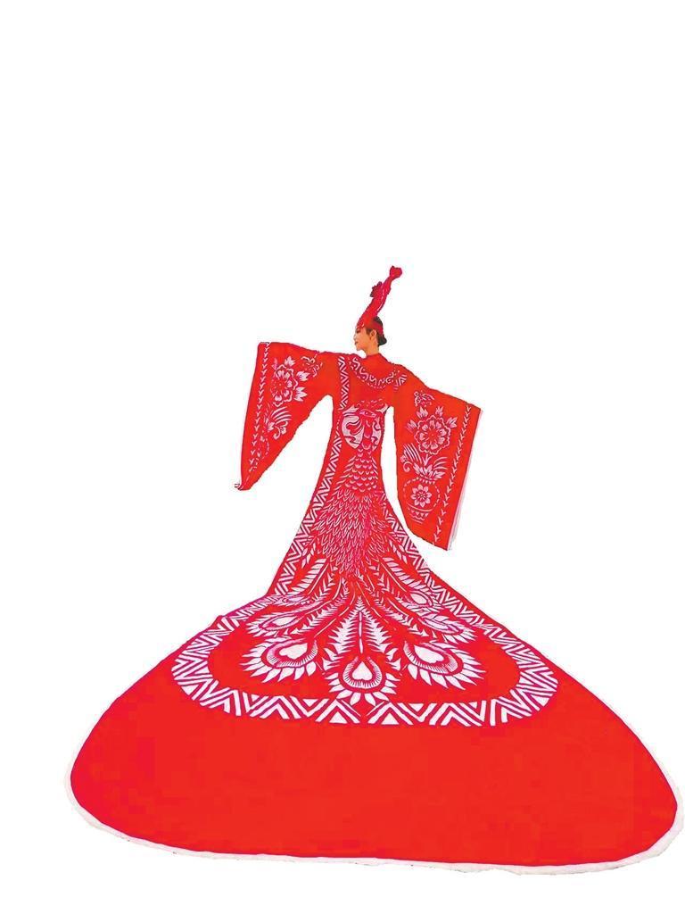 “鳳戲牡丹”長(zhǎng)裙 賀杰