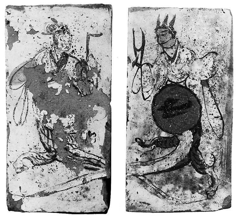 高臺(tái)縣博物館藏魏晉墓出土的女?huà)z、伏羲畫(huà)像磚